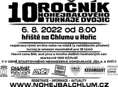 10. ročník nohejbalového turnaje dvojic (na menším hřišti)