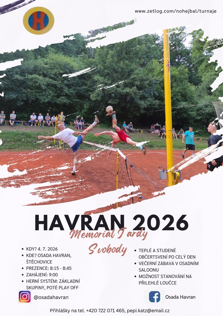 Plakát: S.O. Havran 52. ročník Memoriál Jardy Svobody