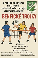 1. Ročník nohejbalového turnaje Benfické trojky - Dolní Radechová