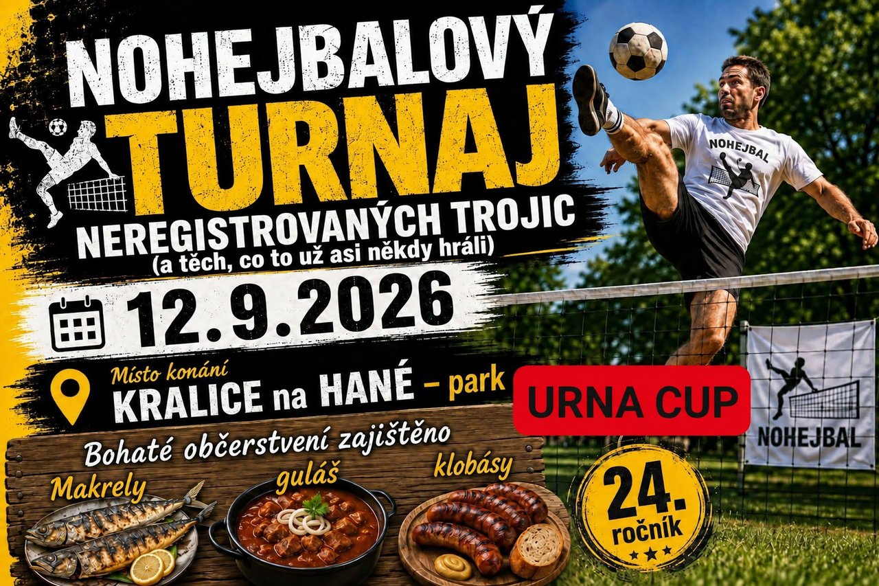 Plakát: URNA CUP turnaj trojic pro neregistrované hráče
