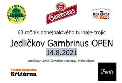 Jedličkov Gambrinus Open 2021 - 63.ročník nohejbalového turnaje trojic na tři dopady bez omezení