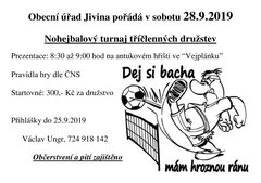 Nohejbalový turnaj neregistrovaných hráčů