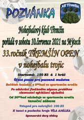 Nohejbalový turnaj trojic Třemšín Open 33. ročník