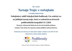 20. ročník nohejbalového turnaje trojic o Poděbradský pohár