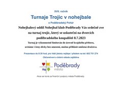 17. ročník nohejbalového turnaje trojic o Poděbradský pohár
