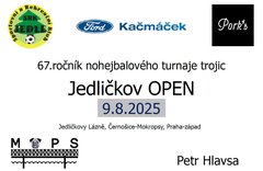 Jedličkov OPEN 2025 - 67.ročník nohejbalového turnaje trojic na tři dopady bez omezení