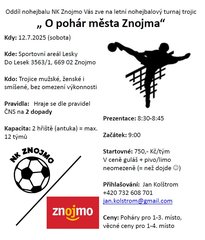 O pohár města Znojma - nohejbalový turnaj trojic