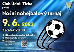 Noční nohejbalový turnaj trojic v Club údolí Ticha