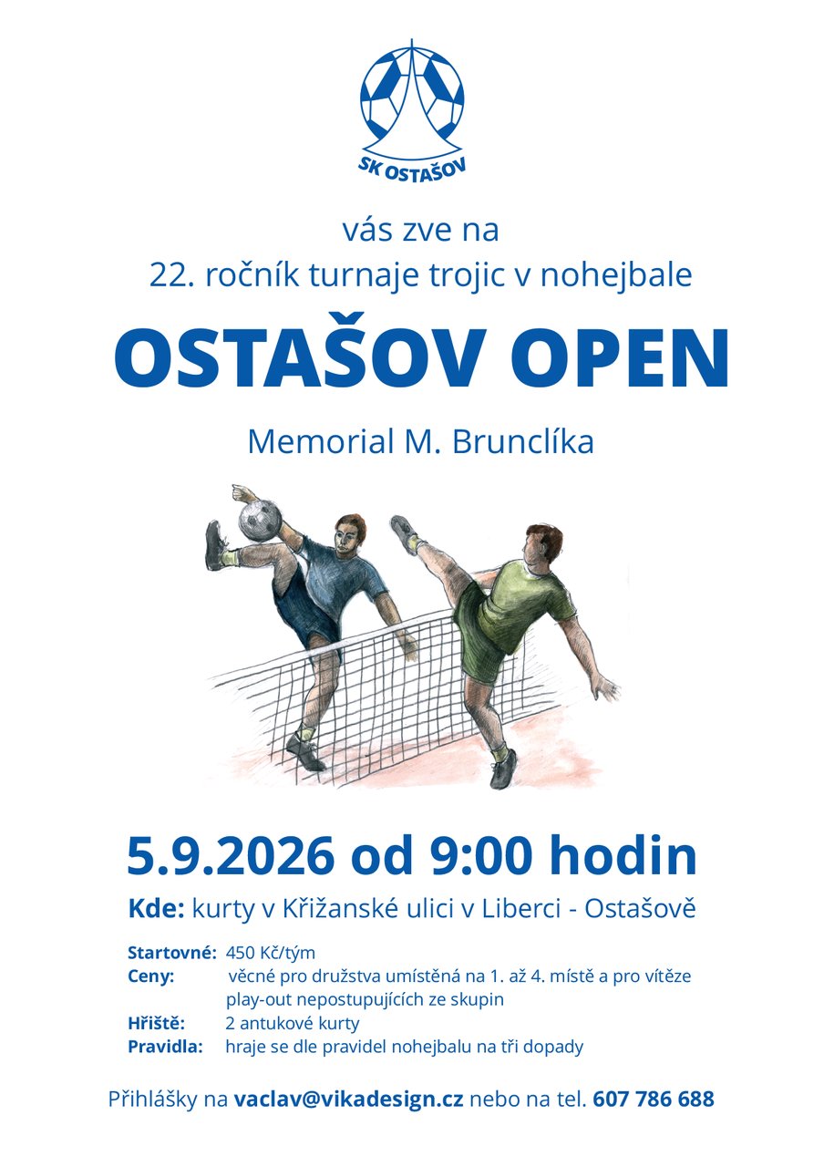 Plakát: Ostašov Open 2026 - Memorial M. Brunclíka