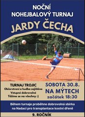 Noční nohejbalový turnaj Memorial Jardy Čecha