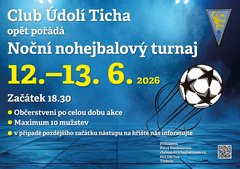 Noční nohejbalový turnaj osada Club údolí Ticha 4 ročník